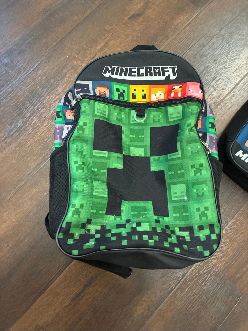 MINECRAFT Green Creeper Backpack and Lunch Bag Set BACK TO SCHOOL